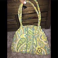 Vera bradley yellow floral pattern. Vera Bradley Bags Vera Bradley Yellow Paisley Pattern Purse Nwot Poshmark