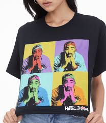 Poetic Justice Tupac Cropped Graphic Tee