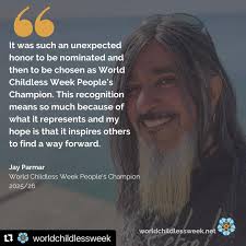 for all the ones who support… My husband, Jay Parmar, was awarded People's  Champion for World Childless Week 💖🥰🤩🎉 so proud of the way he supports  me in the work I