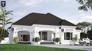 The master bedroom is 14 by 14 ft with a 6 by 8ft wardrobe and an 8 by 8ft toilet & bathroom. Five Bedroom Bungalow Plan In Nigeria Bungalow Style House Bungalow House Design Modern Bungalow House Plans