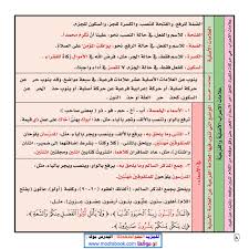 تلخيص قواعد اللغة العربية Pdf برابط مباشر في 15 ورقة