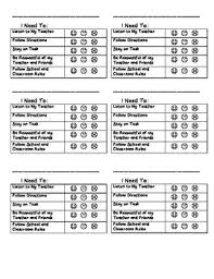 Behavior Chart 2nd Grade