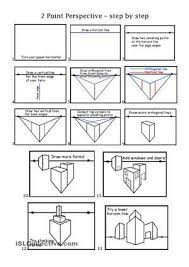 How To Draw 2pt Perspective Step By Step Esl Worksheets Perspective Art Art Worksheets Perspective Drawing Lessons