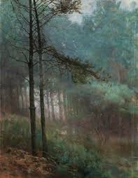 Benjamin Haughton British 1865 1924 Study Of Fir Woods Oil On Board 40 X 31 3 160 Cm Landscape Paintings Landscape Oil Painting Landscape