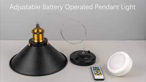 The materials are waterproof and continue working if you immerse them in water. How To Install A Battery Operated Pendant Light Without Electrical Hard Wiring Work Youtube
