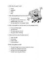 It will make it easier to play trivia with your friends. English Worksheets Spongebob Squarepants House Party Part 2
