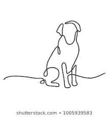 One Line Dog Art Dog Line Drawing Animal Line Drawings Line Drawing Tattoos