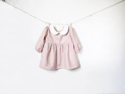 Baby Girl Linen Dress Girl Toddler Dress Peter Pan Collar Dusty Pink Dress Baby Girl Outfit Long Sleeve Dress 1st Birthday Kids Fall Girls Clothing Brands Toddler Girl Dresses Girl Outfits