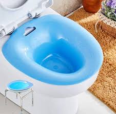 It is a plastic bowl that fits on top of your toilet seat with a cut out so excess water will drain back into the toilet. Best Sitz Bath For Hemorrhoids In 2019