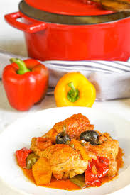 Italian Chicken Stew With Bell Peppers Philosokitchen Recipe Stuffed Peppers Chicken Stew Stuffed Bell Peppers