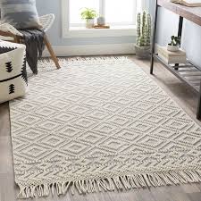 Black And White Farmhouse Area Rug Carletta Geometric Handmade Flatweave Gray Area Rug In 2020 Dining Room Rug Master Bedroom Rug Living Room Area Rugs