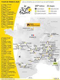 L'unique quadruple vainqueur du tour fête aujourd'hui ses 36. Carte Tour De France 2020 Le Parcours Des 7e Et 8e Etapes Millau Lavaur Et Cazeres Loudenvielle