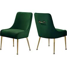 Stovall Velvet Upholstered Side Chair Velvet Dining Chairs Dining Chairs Green Dining Chairs