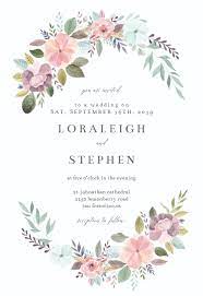 Soft Floral Wedding Invitation Template Greetings Island Floral Wedding Invitations Printable Free Printable Wedding Invitations Free Wedding Invitation Templates
