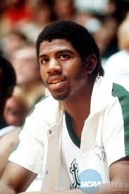 Earvin "Magic" Johnson, Michigan State University basketball star.