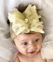 Gold Headband For Baby Girl Nova Girls Pearl Diamnate Gold Headband
