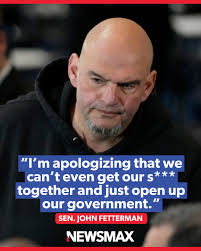 Pennsylvania Sen. John Fetterman publicly apologized for the failure of  Democrat senators to act and reopen the federal government.