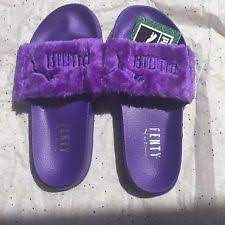 Puma Fenty Fur Slides By Rihanna Purple 9 Fenty Fur Slides Puma Fenty Fur Slides Women Shoes