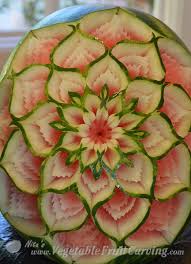 Thai Watermelon Carvings By Nita Gill For Loy Krathong Festival Watermelon Carving Vegetable Carving Food Carving