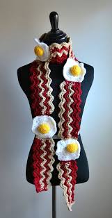 Boyfriend scarf free knitting pattern. Bacon And Eggs Scarf Adorable Crochet Gift Perfect For Etsy Crochet Gifts Diy Scarf Crochet