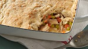 Bisquick Chicken Pot Pie Recipe 9x13 Pan Turkey Pot Pie With Potato Biscuit Crust Recipe Bettycrocker Com