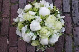 Angel isabella 9 wedding bouquet: Wedding Wedding Flowers White Rose Button Hole With Fern Royal Blue Ribbon And Heart Home Furniture Diy