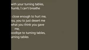 Adele Turning Tables With Lyrics Youtube Adele Lyrics Turn Ons Lyrics