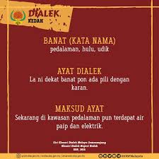 Ia yakin bahwa dirinya berada dalam naungan. Loghat Kedah Ayat