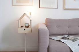 Birdhouse side table by wild wings. Clever Birdhouse Side Table Is Storage Lamp Bookmark All In One Curbed