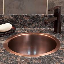 round undermount copper sink