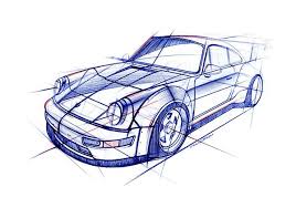 Sketches Of Porsche 911 Rwb Vazgen Gilovian On Behance Car Drawings Car Part Art Car Design Sketch