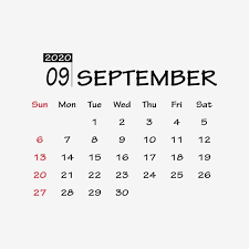 September 2020 Clipart Vector Png Element Design Calendar New2020 September Png And Vector With Transparent Background For Free Download Clip Art Chinese New Year Fireworks New Year Calendar