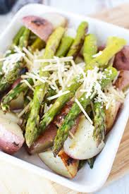 Roasted Potatoes And Asparagus Provides An Amazingly Versatile And Delicious Side Dish Recip Potato Side Dishes Potato And Asparagus Recipe Asparagus Side Dish