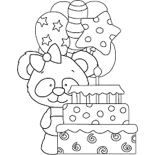 Whether it is for grandma, dad or her own sister or brother, she's certain to feel part of the excitement when she has the opportunity to add her own special wishes to the birthday card greeting. Cute Birthday Panda Coloring Page With Cake Balloons