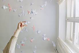 Diy Renters Friendly Origami Ceiling Decoration Paper Room Decor Origami Wall Art Hanging Origami