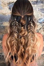 To do a fishbone hair braid, separate hair into two sections, pinch a section of hair on the outer side of each section and pull the hair to the opposite. W Mwg0dnk064cm