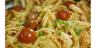Mix corn starch with enouch water to dilute it, and pour into boiling sauce until you get desired consistency. Prawn And Crab Linguine