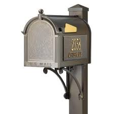 Whitehall Products Superior French Bronze Streetside Mailbox 16315 The Home Depot Whitehall Products Unique Mailboxes Mailbox Design