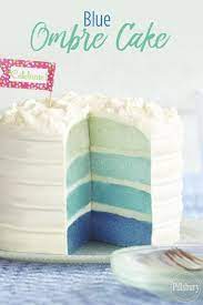 Blue Ombre Cake Recipe Gender Reveal Cake Ombre Cake Ombre Cake Blue