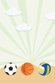 dibujos animados pelota deporte cartel scrapbook art sports day poster background clipart