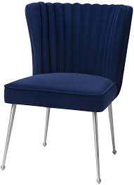 amazon com mexiya sansa dining chair navy accent chair easy clean velvet upholstered side chair with upholstered side chair side chairs velvet dining chairs