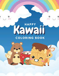You can use our amazing online tool to color and edit the following easy coloring pages for kids. Happy Kawaii Coloring Book Cute Easy Coloring Pages For Kids Teens And Adults Adorable Kawaii Gift Publisher Happy Lion 9798565431834 Amazon Com Books