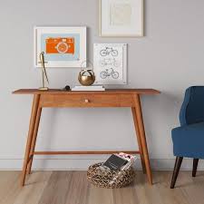 Amherst Wood Writing Desk With Drawers Brown Project 62 Mid Century Modern Desk Wood Writing Desk Modern Desk