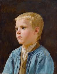 Get Art Reproductions Portrait of boy by Albert Samuel Anker (1831-1910,  Switzerland)