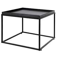 Coffee table minimal assembly required color: Mygift 24 Inch Modern Black Metal Square Tray Side Table Https Www Amazon Com Dp B0765brrgj Side Table Round Coffee Table Living Room Metal Accent Table