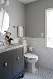 What are some color combinations for bathrooms? Best Selling Benjamin Moore Paint Colors Gray Bathroom Decor Bathrooms Remodel Gray And White Bathroom