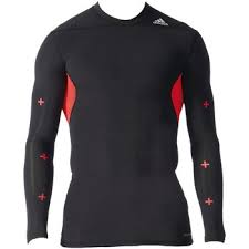 Adidas Mens Techfit Recovery Shirt Black Ray Red F16 Ay9085