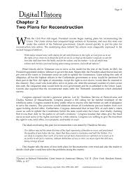 chapter 2 two plans for reconstruction