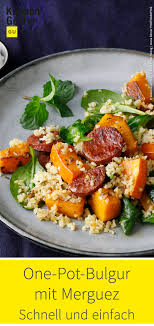 Einfaches Rezept Fur One Pot Bulgur Mit Merguez Rezepte Einfache Gerichte Rezeptideen