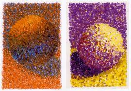 Optical Colour Mixing Impressionism And Pointalist Colour Technique School Art Projects Impressionist Art Art Lessons Middle School